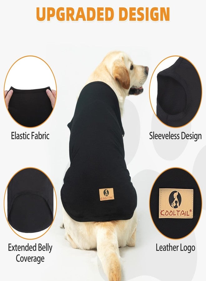 كولتيل ملابس كلاب كولتيل للأولاد، مناسبة للكلاب الكبيرة، عبوة من قطعتين، تيشيرتات قطنية دافئة للكلاب في فصلي الخريف والشتاء، مناسبة للأنشطة الخارجية، توفر حماية من الأشعة فوق البنفسجية والحشرات، ومضادة لتساقط الشعر، خفيفة الوزن، متوفرة باللونين الأسود والرمادي، مقاس 3XL. - Image 2